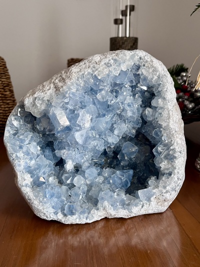 Drusa de Celestina Azul Natural — 9 kg | Madagáscar