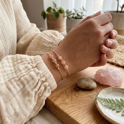 Pulseira Amor e Harmonia - Quartzo Rosa
