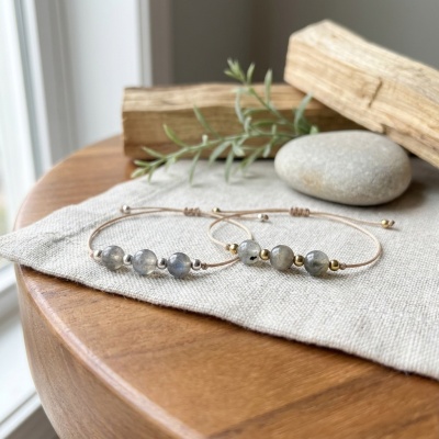 Pulseira Proteção e Intuição - Labradorite