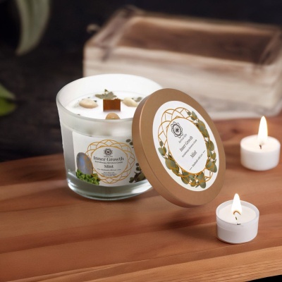 Velas com Pedras Naturais