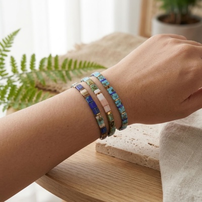conjunto de pulseiras ajustáveis estilo boémio