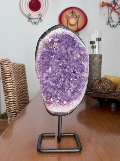 Drusa de Ametista Uruguaia Natural 3,3 kg - Pedra de Proteção e Equilíbrio para Decoração e Terapias