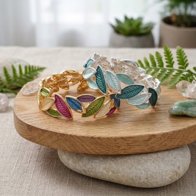 Pulseira Boho Leaf – Primavera/Verão & Design Artístico