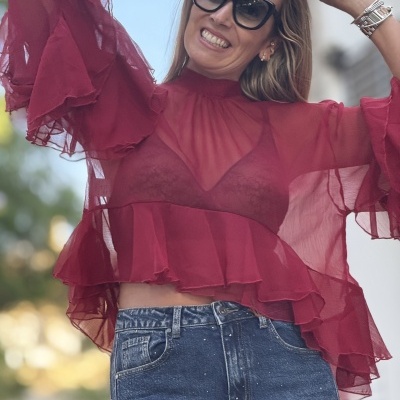 Blusa NO DUDARIA - bordeaux