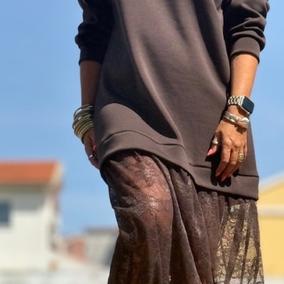 Vestido LA NIÑA - castanho