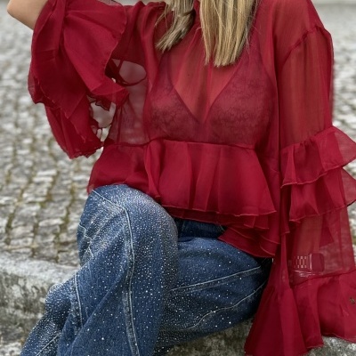 Blusa NO DUDARIA - bordeaux