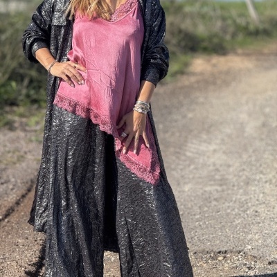 Calças ME PONGO BORRACHA - prata