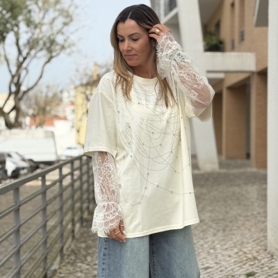 T-shirt HACERTE SONREIR - branca