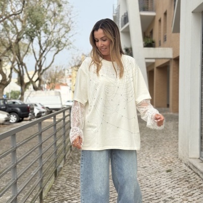 T-shirt HACERTE SONREIR - branca