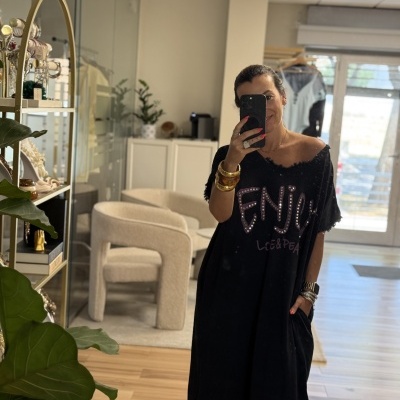 Vestido DISFRUTA LA VIDA - Preto