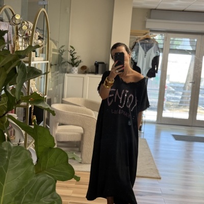 Vestido DISFRUTA LA VIDA - Preto