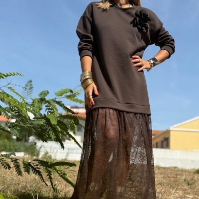 Vestido LA NIÑA - castanho