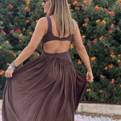 Vestido NO SE NOTA (LUMINA) - castanho