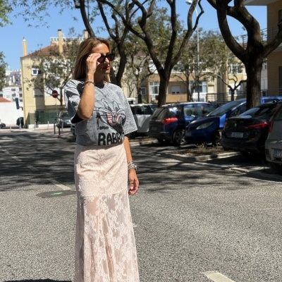 Saia COSTURAS - rosa (LUMINA)