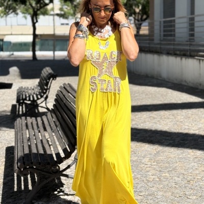 Vestido ROCK amarelo