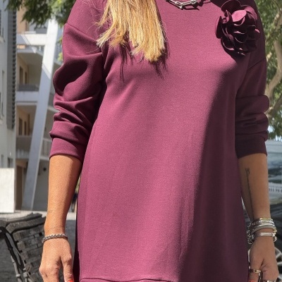 Vestido LA NIÑA - bordeaux