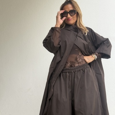 Gabardina ENCANTO - castanho