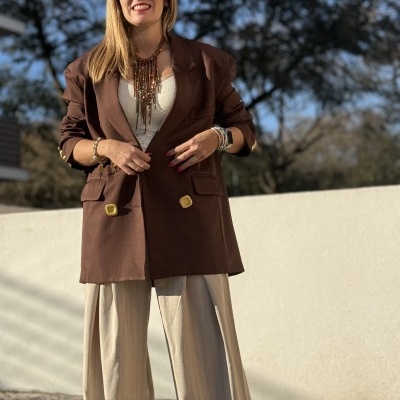 Blazer CREMALLERA (MOCHY) - castanho