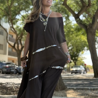 Vestido EL CAPOTE castanho