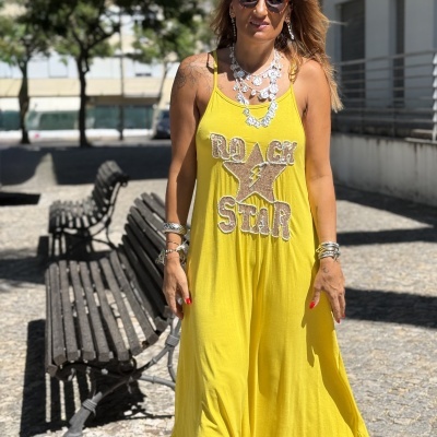 Vestido ROCK amarelo