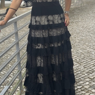 Vestido LARGO - preto