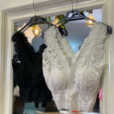 Top renda (alça larga) - JAZMÍN