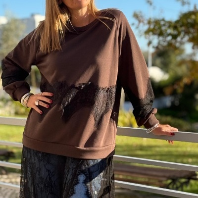 Vestido LA HISTORIA ESTÁ MAL CONTADA - castanho