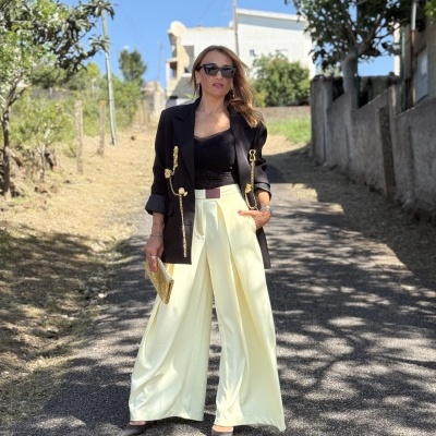 Calças VAMOS A BAILAR - amarela