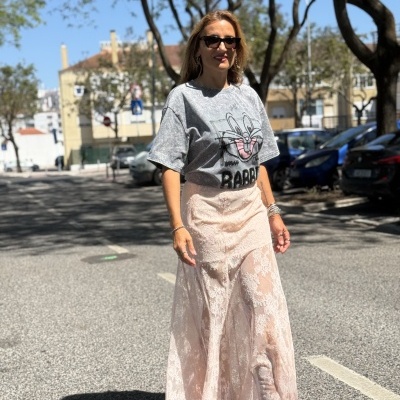 Saia COSTURAS - rosa (LUMINA)