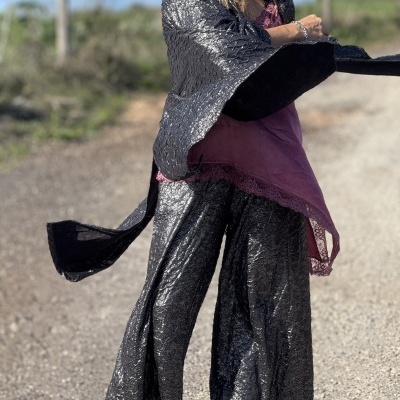 Vestido/camiseiro ME PONGO BORRACHA - prata