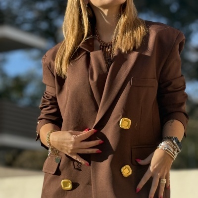 Blazer CREMALLERA (MOCHY) - castanho