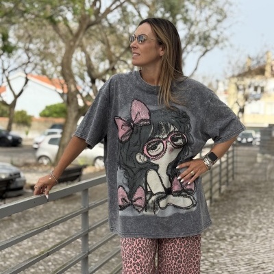 Camisola/T-shirt TORTURA - cinza