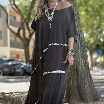 Vestido EL CAPOTE castanho