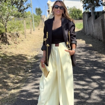 Calças VAMOS A BAILAR - amarela