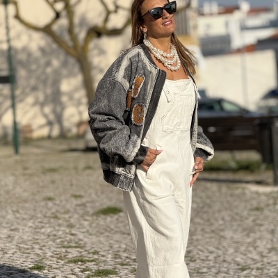 Macacão UNA DESGRACIA - pérola