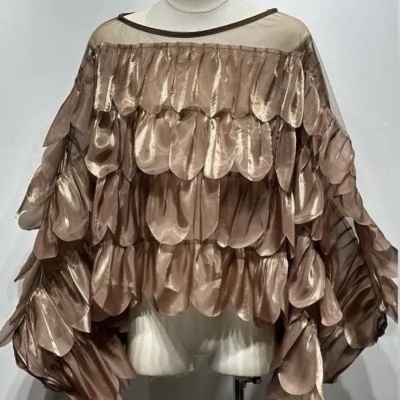 Túnica PLUMAS (MOCHY) - castanho