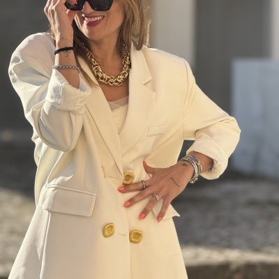 Blazer CREMALLERA (MOCHY) - branco