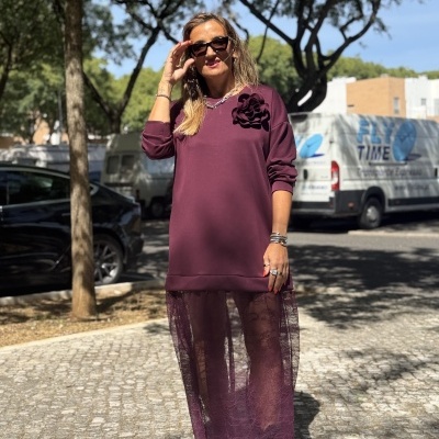 Vestido LA NIÑA - bordeaux