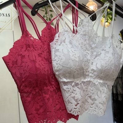 Top renda (alça fina) - JAZMÍN