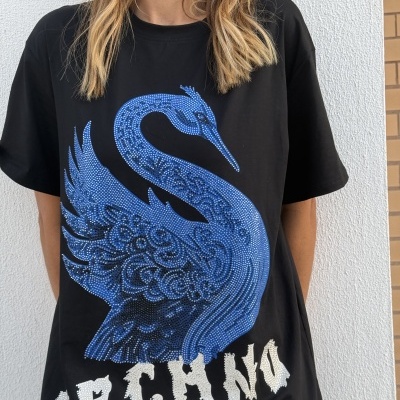 T-shirt EL PICO - preto/azul