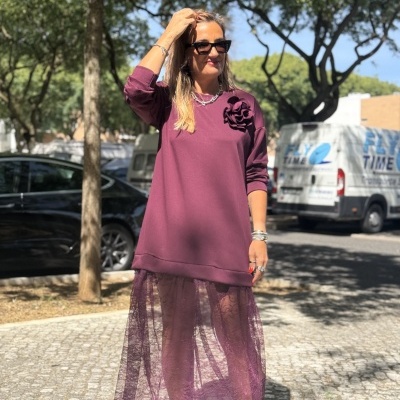 Vestido LA NIÑA - bordeaux