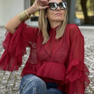 Blusa NO DUDARIA - bordeaux