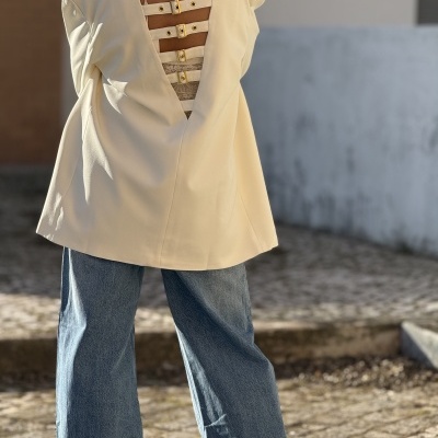 Blazer CREMALLERA (MOCHY) - branco