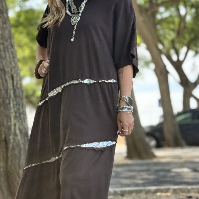 Vestido EL CAPOTE castanho