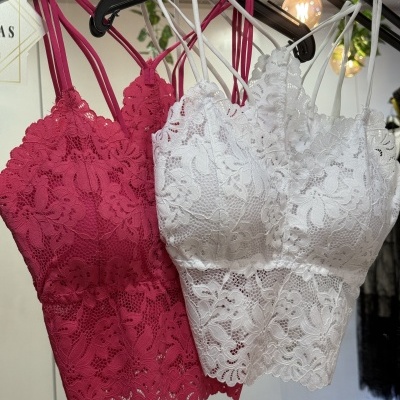 Top renda (alça fina) - JAZMÍN