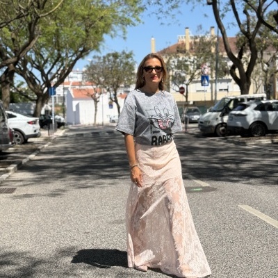 Saia COSTURAS - rosa (LUMINA)