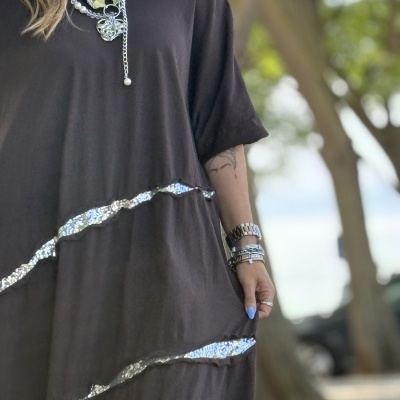Vestido EL CAPOTE castanho