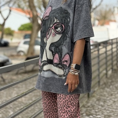 Camisola/T-shirt TORTURA - cinza