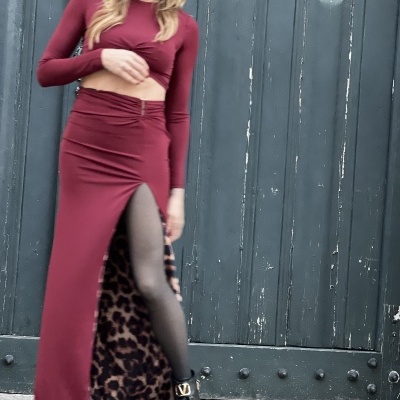 Conjunto SERPIENTE - bordeaux