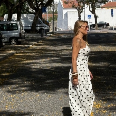 Vestido EL TREN - branco/preto